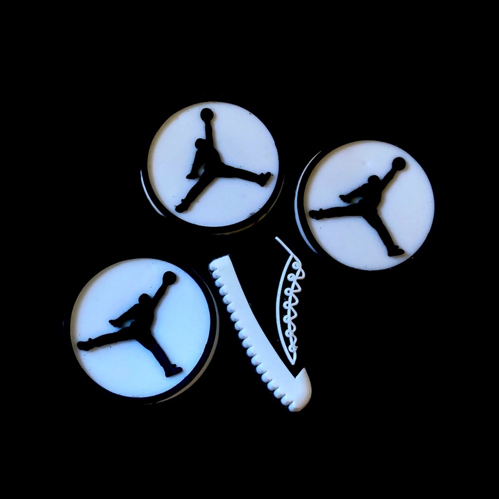 🆕NIP: Michael Jordan Jibbitz Shoe/Bracelet Charms (4)